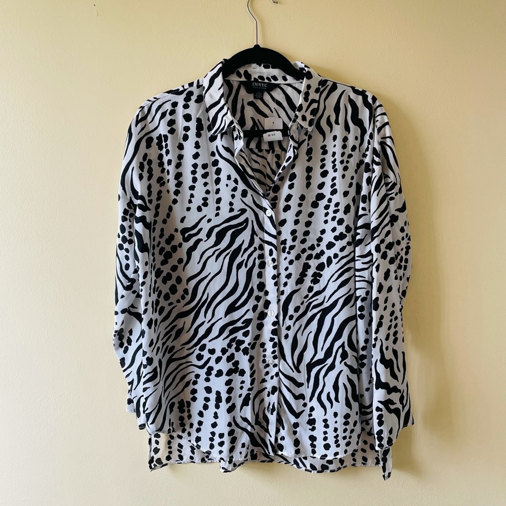 Women’s IMNYC Zebra Print Blouse